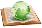 Green Globe on Open Book